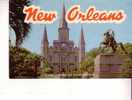 NEW  ORLEANS  -  THE ST LOUIS CATHEDRAL AND JACKSON MEMORIAL - New Orleans