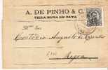 Por065a/ - PORTUGAL - Drucksache (Imprime) Lius I (grau/gris) 1891 Nova De Gaya - Cartas & Documentos