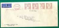 UK - 1955 SOUTH ATLANTIC AIR SERVICE - LEICESTER To BUENOS AIRES COVER - VF PRINTER MACHINE CANCELLATION - FINE CLOSING - Franking Machines (EMA)