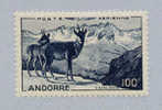 Andorre 1950, Isards Et Chaine De L’Alt Del Grio, PA N° 1**   Cote 110 € - Poste Aérienne