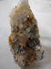 FLUORINE BLEUE SUR QUARTZ CRIST LIMPIDE 55 X 25 MM MARSANGES  AUVERGNE - Minerali