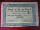 1913-:ACTION & TITRE-SCRIPOPHILIE- MINES DE FEDJ EL ADOUM  EN TUNISIE EX PROTECTORAT FRANCAIS - Mines