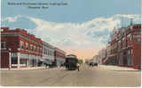 Emporia Kansas, Street Car And Horse-drawn Wagons On Vintage Postcard - Sonstige & Ohne Zuordnung