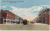 Emporia Kansas, Street Car And Horse-drawn Wagons On Vintage Postcard - Andere & Zonder Classificatie