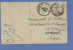 Kaart Met Stempel POSTES MILITAIRES BELGIQUE 10 Op 4/8/1923 Naar THIELT C - Marcas De La Armada