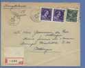 693+768 Op Aangetekende Brief Met Cirkelstempel PUURS  (VK) - 1936-1957 Collo Aperto