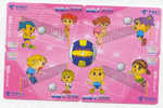 4 Telecartes SPORT VOLLEYBAL In Puzzle (4) NETTBALL NETBALL OLYMPIC GAMES Puzzle Of 4 Phonecards - Puzzle