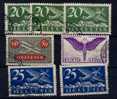 Suisse 1923-33, Poste Aérienne Ø   N°   4 (x3)3 -  5 (2x) –   8  ,  12 - Gebruikt