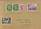 Noodstempel 1945: "Postes Section Régionale" Naar Lobbes. - Guerre 40-45 (Lettres & Documents)