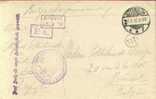 Krijgsgevangenenbrief Van Officierenkamp Gutersloh 1916 Naar Brussel Met Mooie Censuurstempels. - Kriegsgefangenschaft
