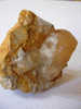 CALCITE JAUNE (5,5 X 3 Cm) SUR CALCAIRE CREME METAMORPHISE 8 X 7,5 CM - Minerals