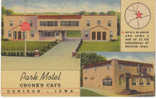 Denison Iowa, Park Motel And Cronk's Cafe Restaurant On Vintage Curteich Linen Postcard - Other & Unclassified