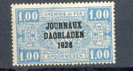 Belgie Ocb Nr : DA 8 * Met Scharnier (zie  Scan) - Dagbladzegels [JO]