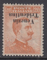 ITALIA - TRENTINO - Sass N.23aa - Cv 450 Euro  -  SOPRASTAMPA CAPOVOLTA - INVERTED OVERPRINT -  LINGUELLATO - MH* - Trento