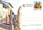 Espagne 1991 " Fuente De Cuatro Caños, Guadalajara " Entier Postal, Fontaine - Eau