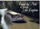 CPM    LE CANAL DU MIDI A BORD DU CAPITAN - Houseboats