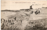 C.P. A   (  SAINT- VAAST- La - HOUGUE  " La Plage " Belle Animation - Enfants- Beau Plan Rare  ) - Saint Vaast La Hougue