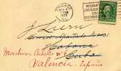 1200. Tarjeta Privada CHICAGO ILL  (estados Unidos) 1922 Reexpedida - Briefe U. Dokumente