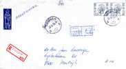 R-Brief  R-Lettre Bissegem 22-8-1980  Vignet Afwezig / Absent  Kortrijk 26-8-1880 - Dépliants De La Poste