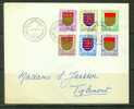 Caritas - Luxembourg  -  Lettre FDC De 1959 °  -  écussons  -  Valeur 22 Euro - Briefe U. Dokumente