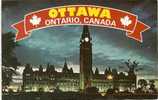CA - O - Parliament Buildings, Ottawa, Ontario - Edifices Du Parlement - Ed. Peterborough (H. R. Oakman) -[night - Nuit] - Ottawa