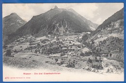 Schweiz; Wassen; Die Drei Eisenbahnlinien - Wassen