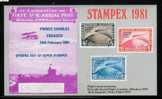 GB EXPO 1981 STAMPEX GRAF ZEPELLIN OPT ROYAL ENGAGEMENT CHARLES & DIANA MS - Cinderella