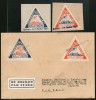 USA 1936 50c+75c Rocket Flight New York 3rd Int'al Philatelic Exhb. Triangular Vignette + Cover RARE - 2c. 1941-1960 Brieven