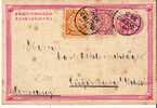 C-I001/  CHINA - Stationery  (GA) With Added Franking, Chefoo 14.12.00 To Germany, From Crew-member SMS Hansa - Storia Postale