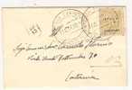 12699)lettera Con 25c  Amm Lire Da Catania A Città Il 11-8-1944 - Marcophilie