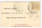 12701)lettera Con 25c  Amm Lire Da Catania A Città Il 9-8-1944 - Marcophilia