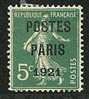 France  (*) . Préo N° 26 - 5c Vert . - 1893-1947