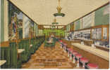 Cedar Rapids Iowa DeVar Restaurant Interior On Vintage Curteich Linen Postcard, Lunch Counter Decor - Otros & Sin Clasificación