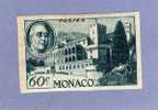 MONACO TIMBRE N° 297 NEUF CHARNIERE HOMMAGE AU PRESIDENT ROOSEVELT PALAIS PRINCIER 60C VERT NOIR NON DENTELE - Sonstige & Ohne Zuordnung