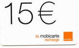 MOBICARTE 15 € (TYPE 10/01) GRAS - Cellphone Cards (refills)