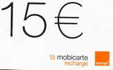 MOBICARTE 15 € (TYPE 10/01) FIN - Mobicartes (recharges)