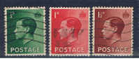 GB Großbritannien 1936 Mi 193-95 Edward VIII. - Used Stamps