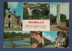 CP RUMILLY - HAUTE SAVOIE - MULTIVUES - MONUMENT AUX MORTS EGLISE PONT PISCINE - EDITION J. CELLARD - Rumilly