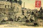 81- TARN - MINES De CARMAUX - CARRIERE à REMBLAI De La TRONQUIE - MINE - CARTE COLORISEE TOILEE VOYAGEE 1909 - Carmaux