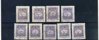 - ENSEMBLE DE TIMBRES DE TCHECOSLOVAQUIE . TAXES 1954 - Timbres-taxe