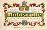 Buvard MABISCOTTE Biscotterie De L Ile De France - Biscotti