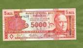 PARAGUAY P223 5000 GUARANIES  2005  #D    UNC. - Paraguay