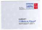Entier Postal PAP Réponse DAMART Nord Roubaix Autorisation 40073 N° Au Dos: 08P195 - PAP: Antwort/Lamouche