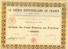 CREDIT HYPOTHECAIRE DE FRANCE - Bank & Versicherung