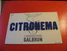 BUVARD : CITRONEMA LABORATOIRE GALBRUN / TAILLE :21CM X13.5CM - Produits Pharmaceutiques