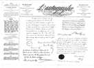 L´AUTOGRAPHE   JOURNAL  DU  15   AVRIL     1865  No  34 - Newspapers - Before 1800