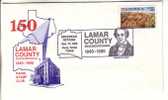 USA Special Cancel Cover 1990 - Lamar County Sesquicentennial - Paris - Sobres De Eventos