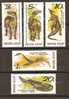 FAUNE / ANIMAUX FOSSILES  URSS 1990  N°5780/5784 NEUFS** - Fossili