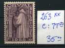 ORVAL 1928   263** Sans Charnière   ++ Postfris ++  Cote 77,50 €  Tailleur De Pierre - Ungebraucht
