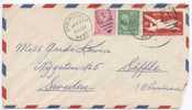 USA Postal Stationery Oprated And Sent To Sweden 31-1-1950 - 1941-60